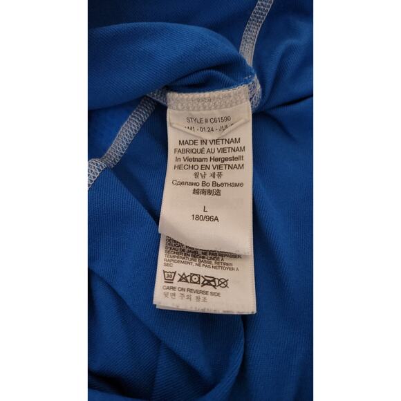 Marmot Shirt Men's Large Blue Two Tone Tech Lightweight ¼ Zip Pullover Baselayer - Picture 9 of 15